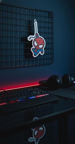 PumpCar 2 pieces spidey double-sided hanging cartoon cherry-scented funny car air freshener Cool spider hanging for rearview mirror Interior Accessories Gifts in Kuwait