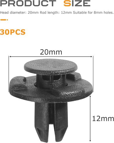 30PCS Bumper Clips,Car Accessories 8mm Hole Fender Liner Clips,Front Bumper & Radiator Support Retainer Clips Plastic Push Fender Liner Clip,Suitable for FX35 FX45 FX50 M35 Replace 11296-AG000 in Kuwait