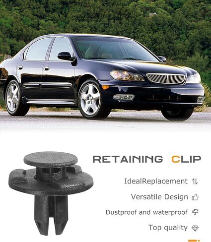 30PCS Bumper Clips,Car Accessories 8mm Hole Fender Liner Clips,Front Bumper & Radiator Support Retainer Clips Plastic Push Fender Liner Clip,Suitable for FX35 FX45 FX50 M35 Replace 11296-AG000 in Kuwait