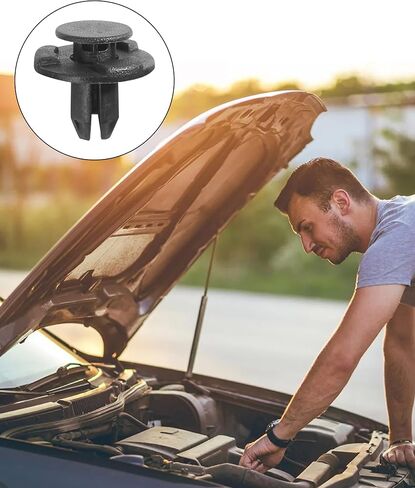 30PCS Bumper Clips,Car Accessories 8mm Hole Fender Liner Clips,Front Bumper & Radiator Support Retainer Clips Plastic Push Fender Liner Clip,Suitable for FX35 FX45 FX50 M35 Replace 11296-AG000 in Kuwait