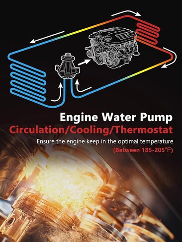 مضخة مياه محرك HYR مع حشية متوافقة مع 4.3L 5.0L 5.7L لفولفو Penta MERCRUISER OMC Stern Drive Indmar Chrysler، يستبدل 8M0113734 3853850 8503991 in Kuwait