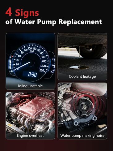مضخة مياه محرك HYR مع حشية متوافقة مع 4.3L 5.0L 5.7L لفولفو Penta MERCRUISER OMC Stern Drive Indmar Chrysler، يستبدل 8M0113734 3853850 8503991 in Kuwait