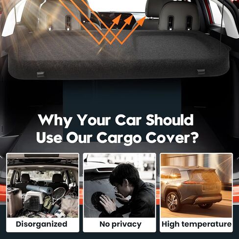 Powerty Cargo Cover for 2024 2025 2026 Chevy Trax Trunk Cover Cargo Cover Board Trunk Security Shield Shade Black for 2024 2025 2026 Chevrolet Trax Accessories in Saudi Arabia