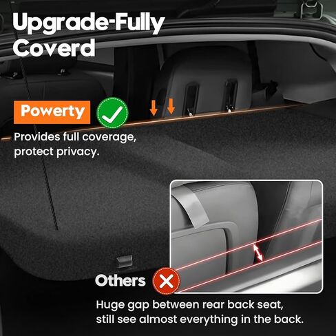 Powerty Cargo Cover for 2024 2025 2026 Chevy Trax Trunk Cover Cargo Cover Board Trunk Security Shield Shade Black for 2024 2025 2026 Chevrolet Trax Accessories in Saudi Arabia