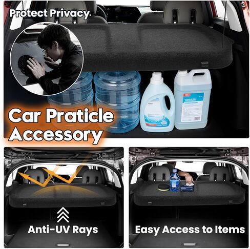 Powerty Cargo Cover for 2024 2025 2026 Chevy Trax Trunk Cover Cargo Cover Board Trunk Security Shield Shade Black for 2024 2025 2026 Chevrolet Trax Accessories in Saudi Arabia