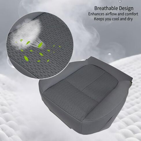 FZJDSD Steel Gray Driver Side Bottom Cloth Replacement Seat Cover & Seat Foam Cushion Compatible with Ford F250 F350 F450 F550 XLT 2011 2012 2013 2014 2015 2016 in Saudi Arabia
