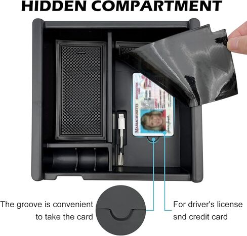 JOJOMARK Compatible with Toyota Tacoma Accessories Center Console Tray Organizer Armrest Box Secondary Storage Fits for Tacoma 2023 2022 2021 2020 2019 2018 2017 2016 (Black) in Saudi Arabia
