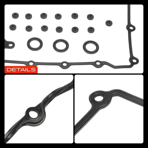 A-Premium Engine Valve Cover Gasket Set Compatible with BMW E36 Series 318i 1991-1995, 318i 1996-1999, 318is 1991-1999, 318ti 1995-1999, Z3 1996-1998 in Saudi Arabia