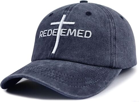 Cross Jesus Hats for Men Women, Adjustable Cotton Embroidered Christian Redeemed Baseball Cap in Kuwait