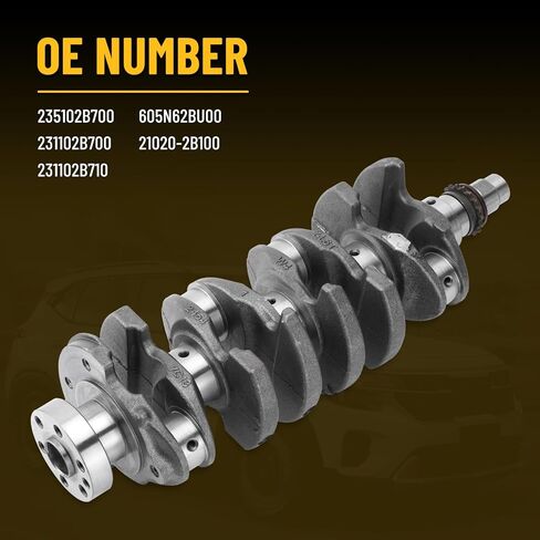 Engine Crankshaft Replacement 23110-2B710 23110-2B700 Compatible with Hyundai Kia 1.6T G4FJ Turbo, Elantra Sport Veloster Kona Tucson Seltos 2011-2022 in Kuwait