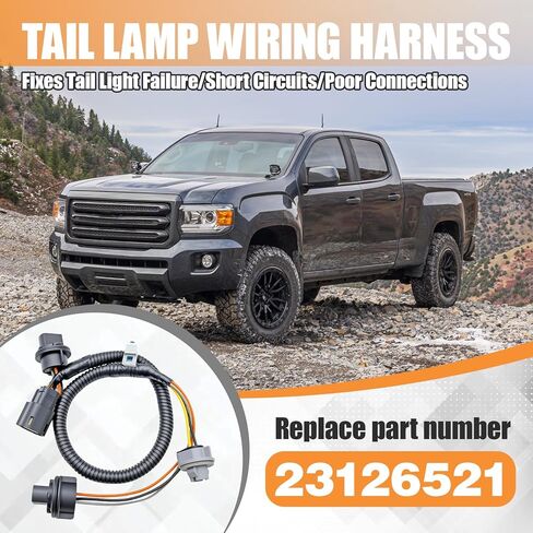 23126521 Tail Lamp Wiring Harness Compatible with Chevy Colorado 2015-2022 GMC Canyon 2015-2022, Tail Light Wiring Harness Replacement for 23126521 in Kuwait