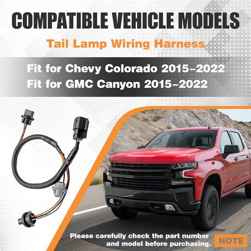 23126521 Tail Lamp Wiring Harness Compatible with Chevy Colorado 2015-2022 GMC Canyon 2015-2022, Tail Light Wiring Harness Replacement for 23126521 in Kuwait