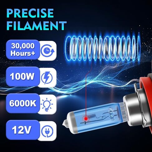 Halogen Headlight Bulbs Fit for Toyota Highlander 2014-2019,9005 High Beam H11 Low Beam H11 Fog Lights,100W Head Lighting 300% Brightness 6000K,Pack of 6 (For Toyota Highlander 2014-2019) in Kuwait