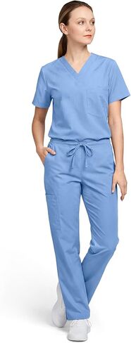 AllHeart Scrubs for Women & Men Medical Scrub Set with V-Neck Top & Cargo Pants Nursing Uniform with 6 Pockets in Saudi Arabia