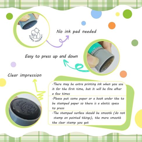 6-Piece Set of Teacher Stamps -Behavior Stamp for Grading Homework & Student Rewards, Motivational Essential Scoring Stamps for Teacher(Animal Cartoon Design) in Kuwait