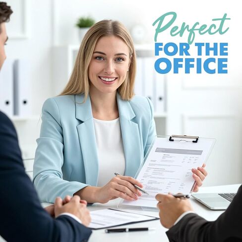 Clear Acrylic Transparent Clipboard 12.5" x 9" Durable Plastic Clipboards with Low Profile Metal Clip Board Holds 100 Sheets for Classroom Office Teachers Students & Home Kids in Kuwait