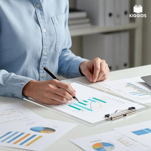 Clear Acrylic Transparent Clipboard 12.5" x 9" Durable Plastic Clipboards with Low Profile Metal Clip Board Holds 100 Sheets for Classroom Office Teachers Students & Home Kids in Kuwait