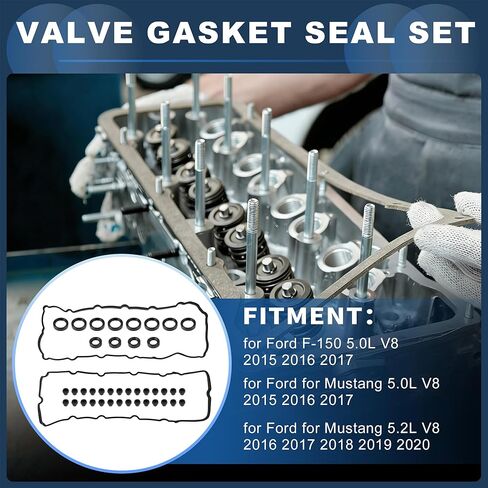 Engine Valve Cover Gasket Set for Ford F-150 for Mustang 5.0L V8 2015 2016 2017 Replace 263-207 263-20 263207 ER3Z6584A 263206 ER3Z6584B in Saudi Arabia
