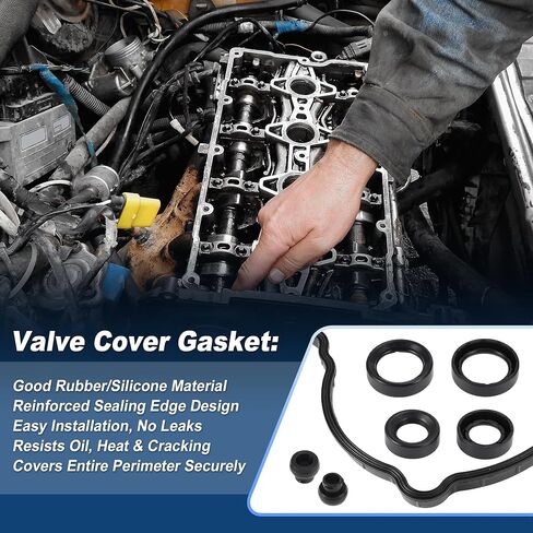 Engine Valve Cover Gasket Set for Ford F-150 for Mustang 5.0L V8 2015 2016 2017 Replace 263-207 263-20 263207 ER3Z6584A 263206 ER3Z6584B in Saudi Arabia