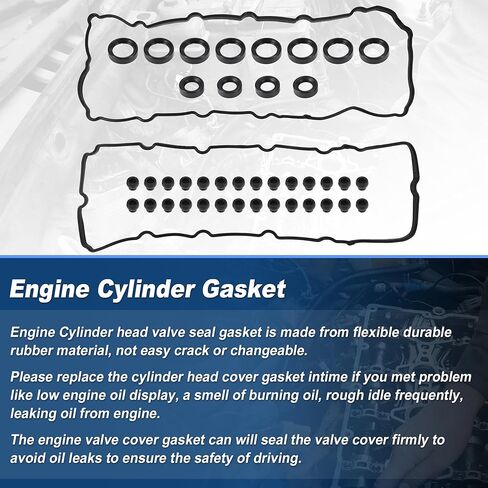 Engine Valve Cover Gasket Set for Ford F-150 for Mustang 5.0L V8 2015 2016 2017 Replace 263-207 263-20 263207 ER3Z6584A 263206 ER3Z6584B in Saudi Arabia