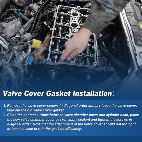 Engine Valve Cover Gasket Set for Ford F-150 for Mustang 5.0L V8 2015 2016 2017 Replace 263-207 263-20 263207 ER3Z6584A 263206 ER3Z6584B in Saudi Arabia