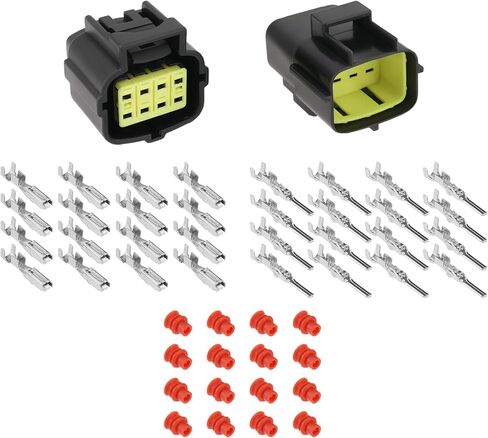 The Lord of the Tools 2 Sets of 8 Pin Waterproof Electrical Connector Plug Kit 1.8MM AWG Connector Terminal Set for Motorcycle Scooter Car Truck Quad ATV UTV in Saudi Arabia