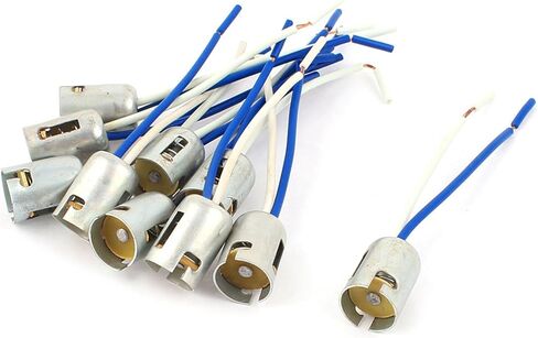 1156 BA15S S25 لمبة فرامل السيارة الخلفية LED مقبس تمديد الضوء البلاستيكي المتين المعدني الأزرق الفضي (مجموعة من 10) in Saudi Arabia