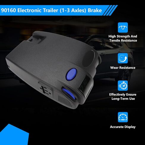 90160 Electronic Trailer (1-3 Axles) Brake Controller with LED Compatible with Ford GM Chevy Dodge RAM Toyota Jeep etc. in Kuwait