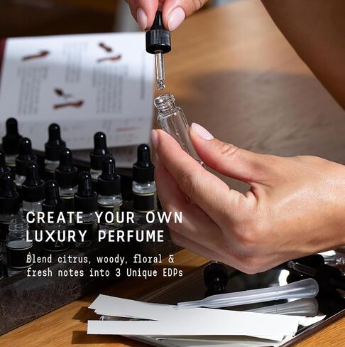Egalite Perfume Making Kit – Make Your Own Perfume with 16 Aromatic Ingredients, Spray Bottles, Droppers & 3 Recipes. Create Luxurious Masculine Scents with Aromatic Citrus & Musky Notes in Saudi Arabia
