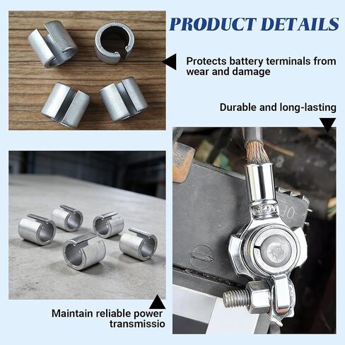 2Pair Battery Terminal Shim,Anode Cathode Sleeves, Car Battery Terminal Converter Adapter Sleeves, Positive & Negative Converter Post Connector, Universal Car Truck SUV Accessories in Kuwait