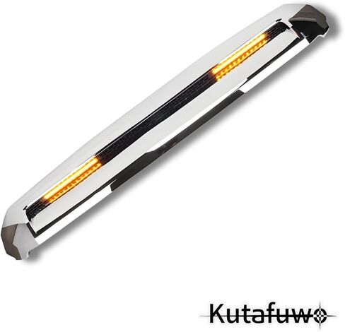 Front Upper Grille Hood Scoop Chrome w/led Lights Compatible with Toyota Tundra 2014-2021,Replacement Front Engine Heat Dissipation Mesh Grille Silver in Kuwait