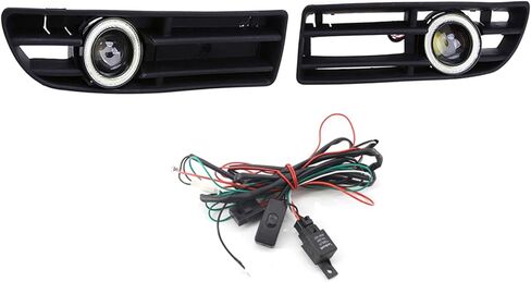 Shkalacar Fog Light LED Front Bumper Grille DRL Lamp Part Compatible with VW Jetta Bora Mk4 99-04, Fog Light LED Front Bumper Grille DRL Lamp Part Replacement in Saudi Arabia