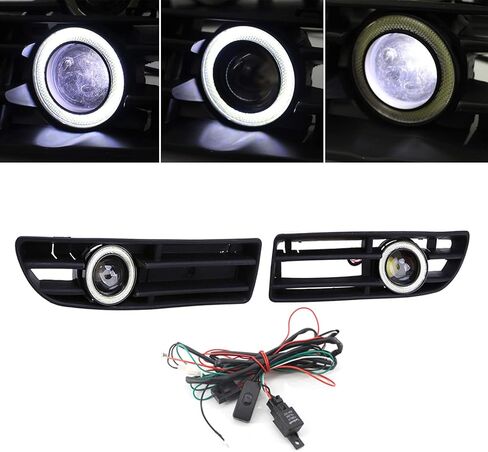 Shkalacar Fog Light LED Front Bumper Grille DRL Lamp Part Compatible with VW Jetta Bora Mk4 99-04, Fog Light LED Front Bumper Grille DRL Lamp Part Replacement in Saudi Arabia