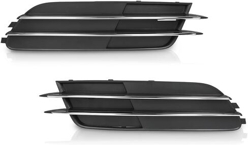 G-PLUS Pair Front Bumper Fog Light Grill Cover, Compatible with Audi A6/ A6 Quattro 2012 2013 2014 2015, Left Driver & Right Passenger Side 2PCS, 4G08076819B9, 4G0807682F9B9 in Saudi Arabia
