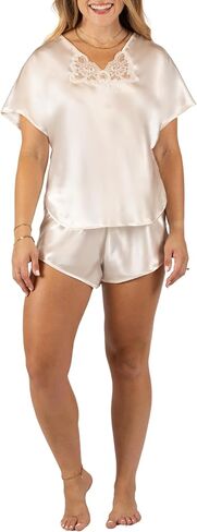 Shadowline Women's Shadowline Rochelle Satin Short Pajama Set in Saudi Arabia