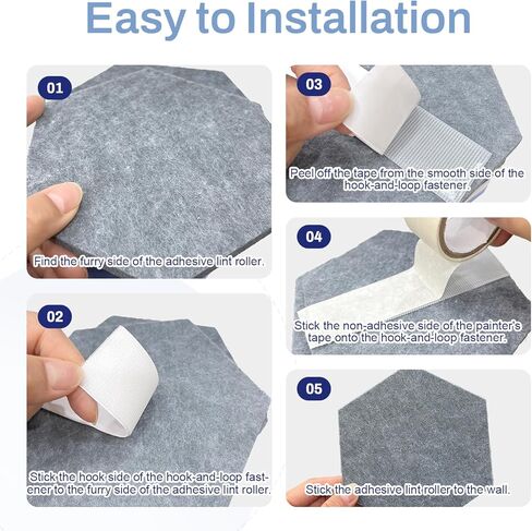 Hexagon Cork Board Tiles, 10 Pack with Adhesive Tape & Push Pins, Frameless Bulletin Board for Office Home Decor, Photo & Memo Display (Blue) in Kuwait