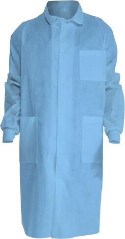 Kimtech A8 Certified Lab Coats with Knit Cuffs + Extra Protection, Protective 3-Layer SMS Fabric, Back Vent, Unisex in Saudi Arabia