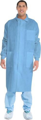 Kimtech A8 Certified Lab Coats with Knit Cuffs + Extra Protection, Protective 3-Layer SMS Fabric, Back Vent, Unisex in Saudi Arabia