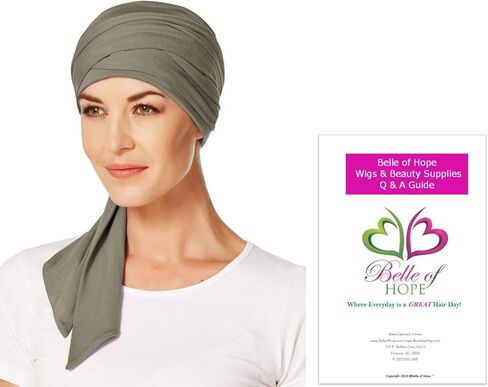 2PC Bundle: Manta Long Scarf by Christine Headwearand Belle of Hope 19 Page Q & A Guide (Brown Green) in Saudi Arabia