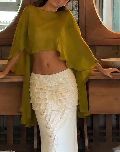 Women Sheer Mesh Chiffon Shawl Wraps Asymmetrical High Low Hem Shawl Cape Capelets Evening Dress Wedding Cover Up in Saudi Arabia