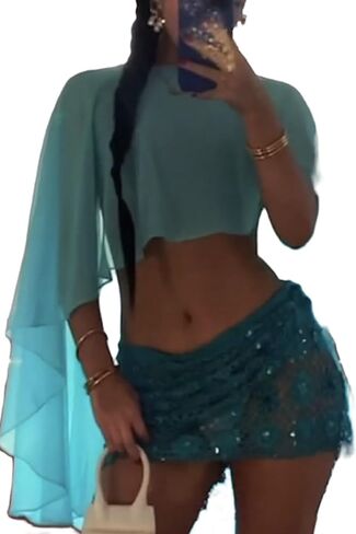 المرأة بقماش شفاف الشيفون شال يلتف غير المتكافئة عالية منخفضة هيم شال كيب Capelets فستان سهرة الزفاف التستر in Kuwait