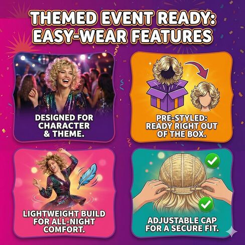 New Dolly Parton color BLONDE - Enigma Wigs Wynonna Judd Country Girl Singer Big Hair 1990s Party Womens Peluca Bundle MaxWigs Costume Wig Care Guide in Kuwait