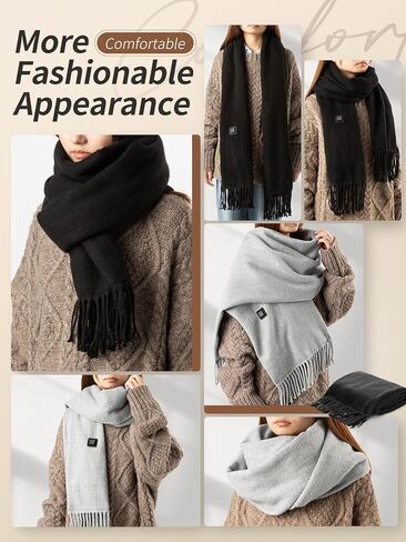 وشاح تسخين Eventek للرجال/النساء مع بطارية 5000 مللي أمبير في الساعة، 3 إعدادات لدرجة الحرارة سخان يعمل بالبطارية لفصل الشتاء in Kuwait