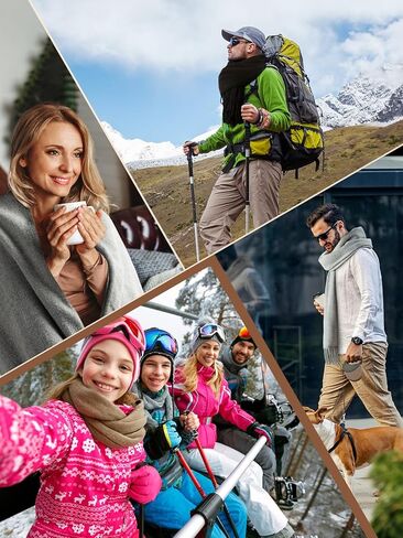 وشاح تسخين Eventek للرجال/النساء مع بطارية 5000 مللي أمبير في الساعة، 3 إعدادات لدرجة الحرارة سخان يعمل بالبطارية لفصل الشتاء in Kuwait