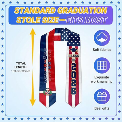 Graduation Stole 2026 Unisex Graduation Sash Class of 2026 Graduate Honor Stoles Gift 72" Long in Saudi Arabia