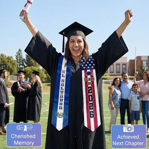 Graduation Stole 2026 Unisex Graduation Sash Class of 2026 Graduate Honor Stoles Gift 72" Long in Saudi Arabia