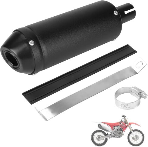 28mm 1.1 Inch Exhaust Muffler Pipe Kit for 50cc 70cc 90cc 110cc 125cc 150cc CRF50 XR50 KLX Coolster SSR Thumpstar TTR YCF Lifan Apollo Chinese Pit Trail Dirt Bike Mini Bike ATV Silver in Saudi Arabia