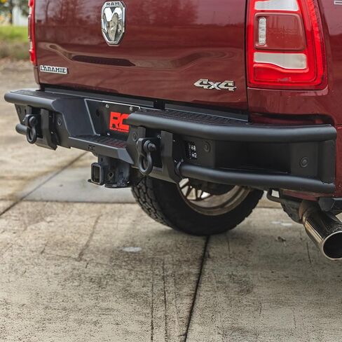 Rough Country Tubular Rear Bumper for Ram 2500/3500 (2010-2025) - Built-in Towing D-Rings, High-Clearance Off-Road Bumper with LED Light Mounts in Saudi Arabia