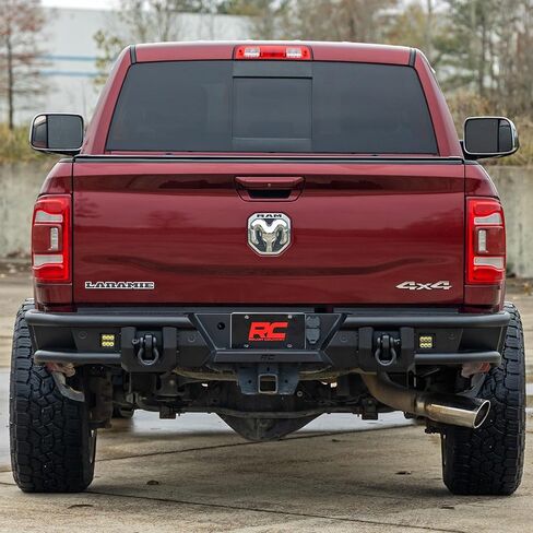Rough Country Tubular Rear Bumper for Ram 2500/3500 (2010-2025) - Built-in Towing D-Rings, High-Clearance Off-Road Bumper with LED Light Mounts in Saudi Arabia