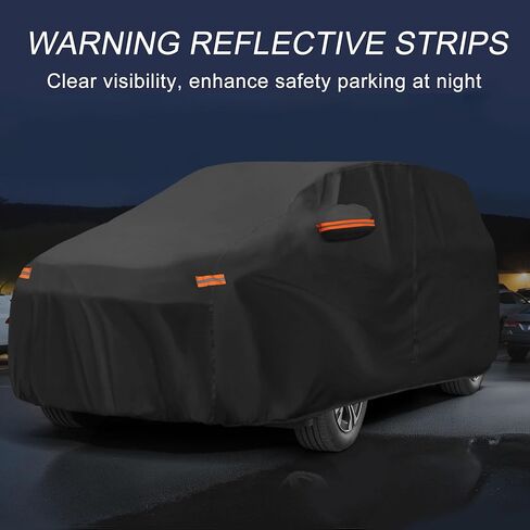 X AUTOHAUX Car Cover Outdoor Waterproof Sun Rain Snow Hail Protection with Left Side Door Zipper 210D-PU for Toyota BZ4X in Saudi Arabia